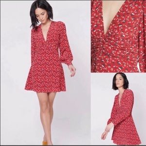 Veronica Beard Marion Red Silk Dress. Sz: 4